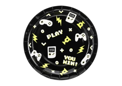 Levně Papírové talíře Game play 23 cm - 6 ks