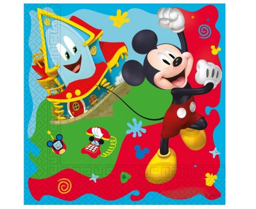 Levně Papírové ubrousky Mickey Rock The House 20 ks