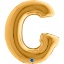 Obrázok z Foliové písmeno G zlaté 102 cm