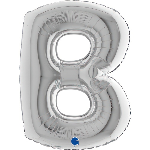 Fóliové písmeno B strieborné 102 cm