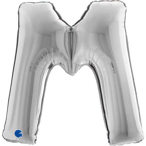 Fóliové písmeno M strieborné 102 cm