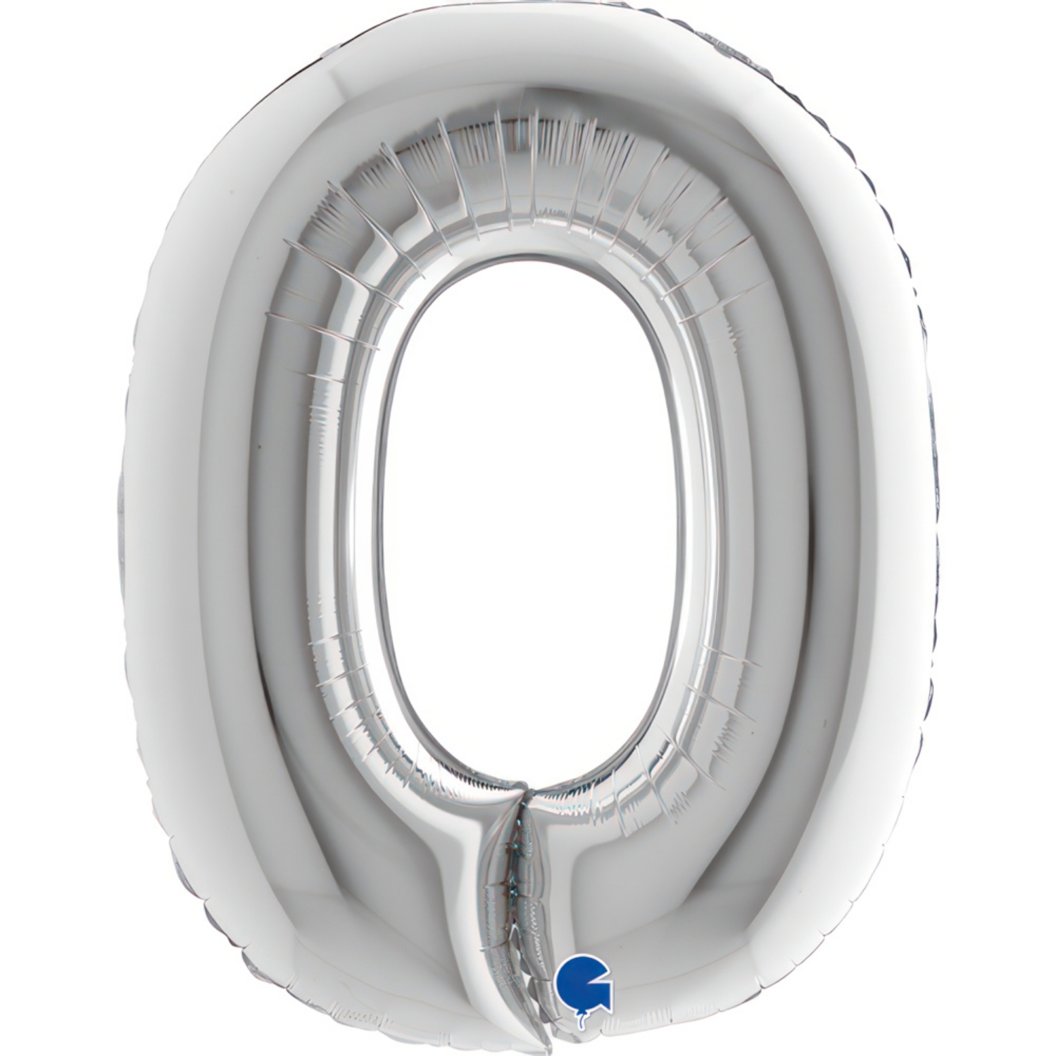 Foliové písmeno O stříbrné 102 cm