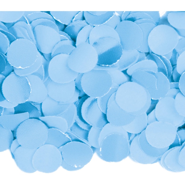 Obrázok z Konfety papierové kolieska modrá baby blue - 1 000 g