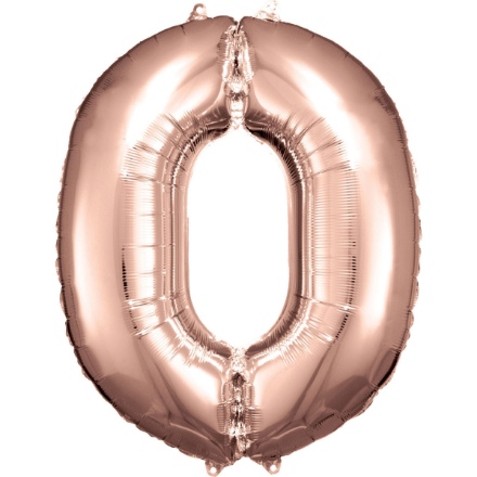 Picture of Foliová číslice - Rose Gold 0 - 86 cm - Amscan