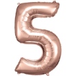 Obrázek Foliová číslice - Rose Gold 5 - 86 cm - Amscan