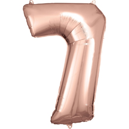 Picture of Foliová číslice - Rose Gold 7 - 86 cm - Amscan 