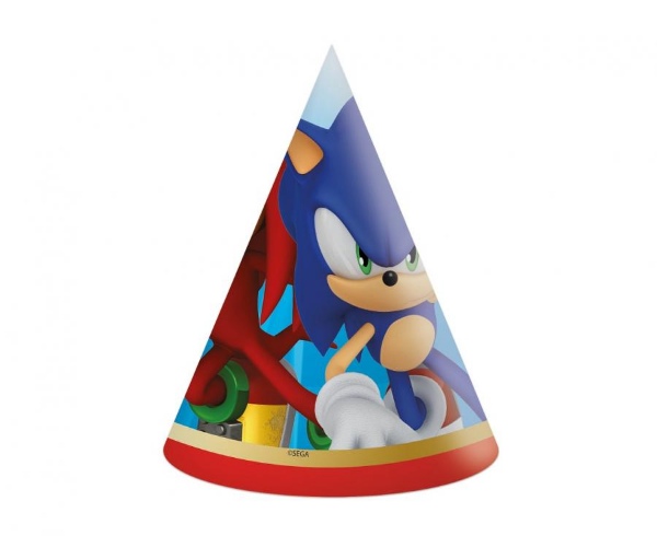 Party čepičky Sonic 6 ks