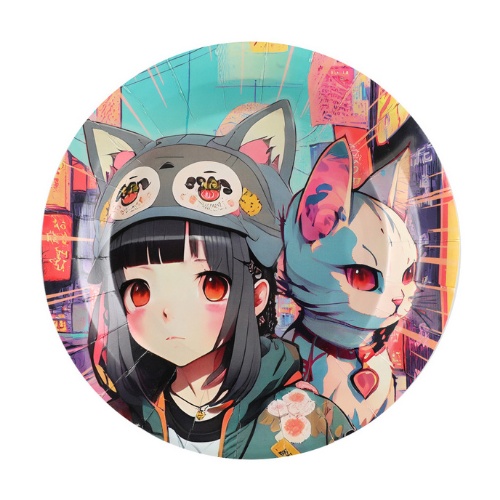Levně Papírové talíře Manga – 22,5 cm, 10 ks