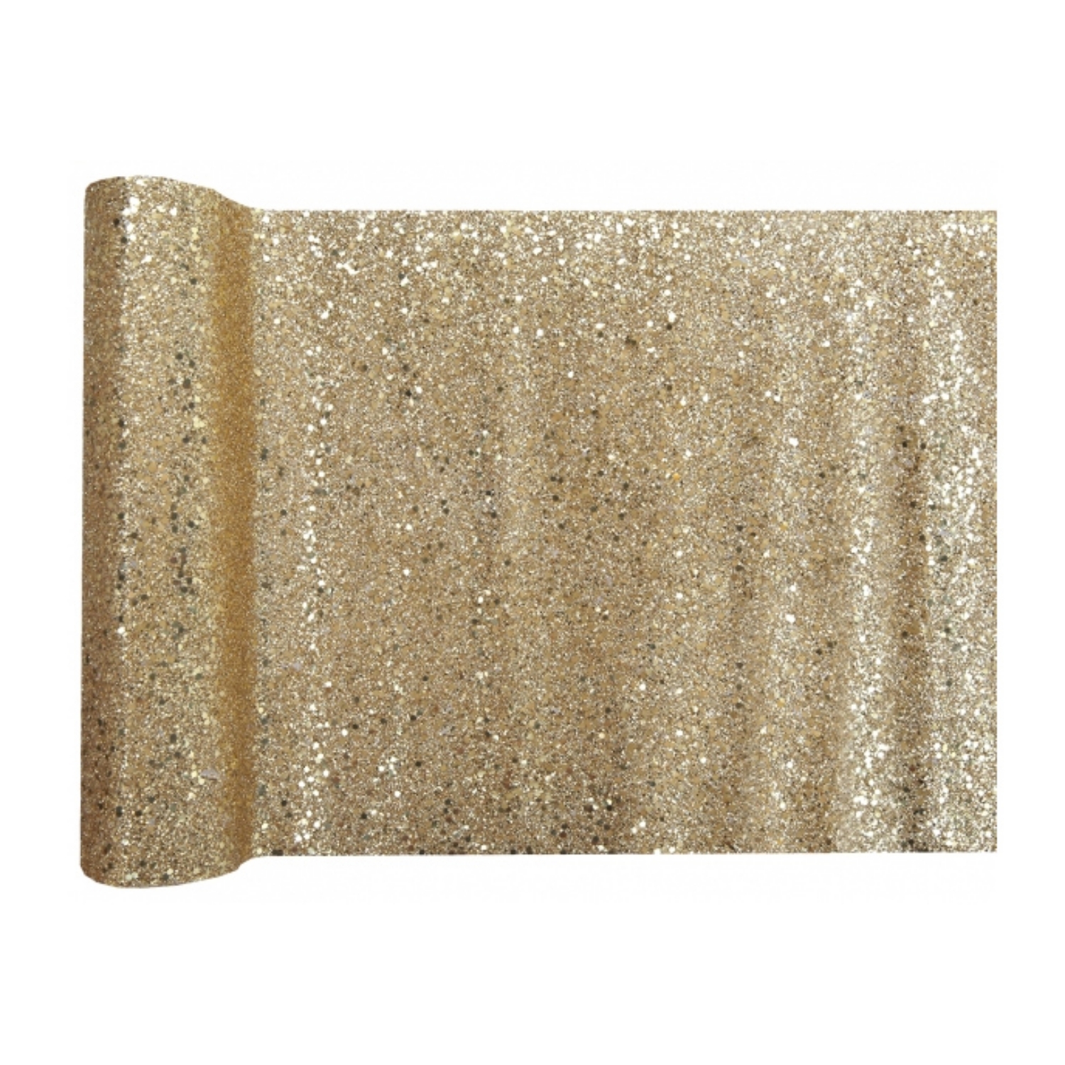 Stolová šerpa se zlatými třpytkami – 28 cm × 3 m