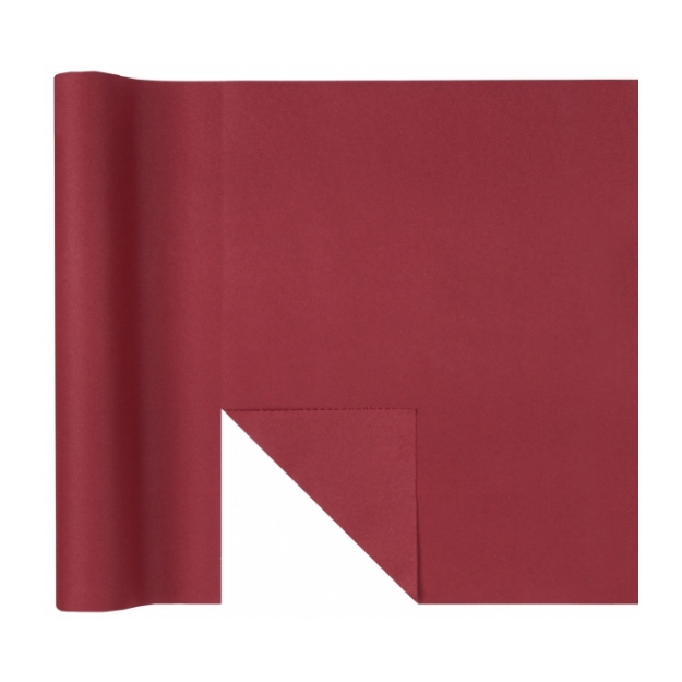 Obrázok z Stolová šerpa Eternity bordeaux Airlaid – rolka 4,8 m, 16 prestieranie 30 × 40 cm