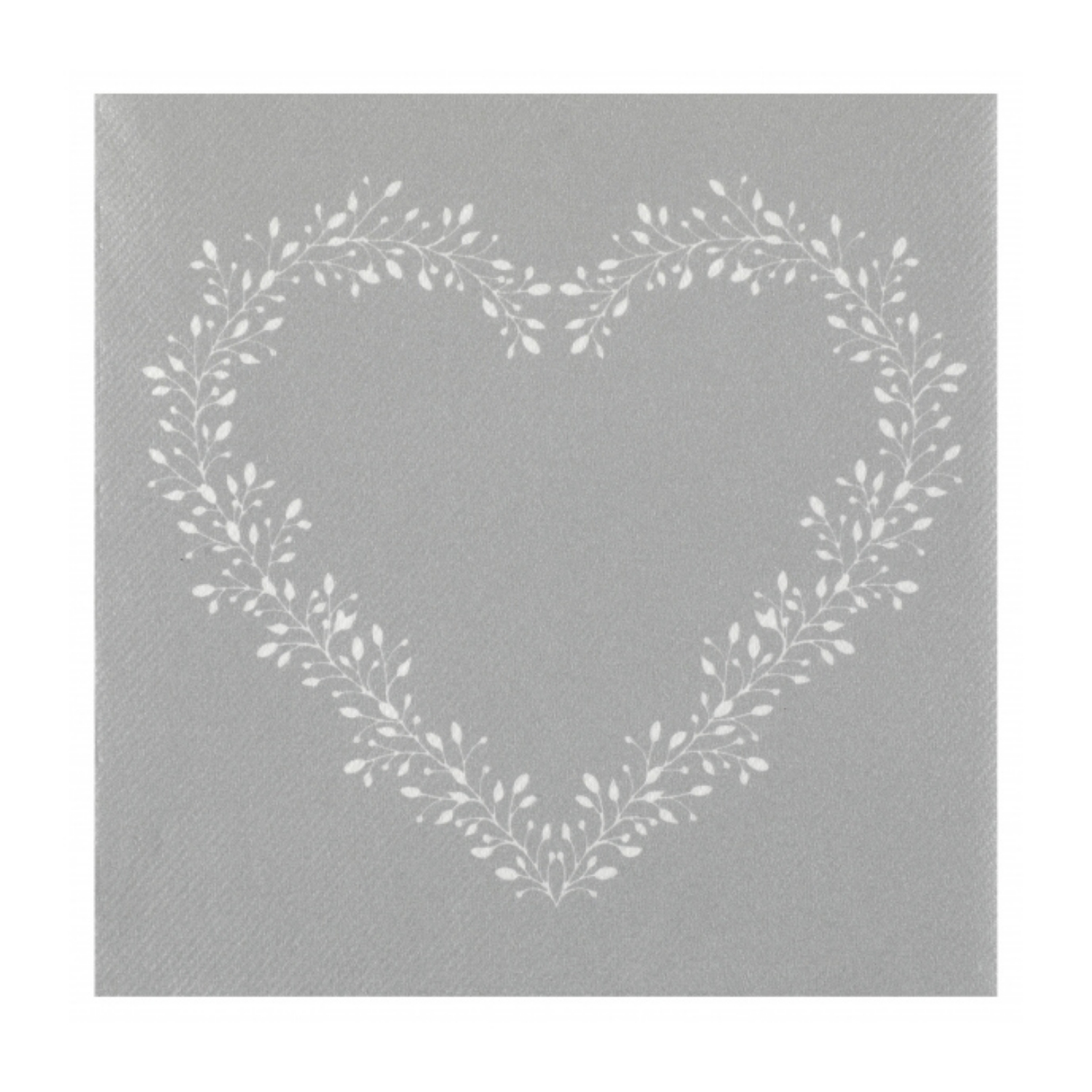 Ubrousky - Airlaid Srdce, stříbrné