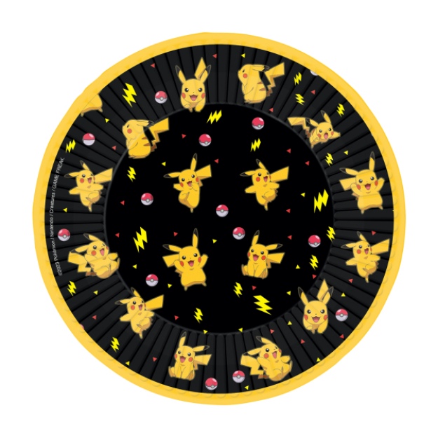 Obrázok z Papírové talíře Pokemon - Pikachu 18 cm, 8 ks