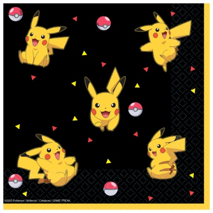 Picture of Papírové ubrousky Pokemon - Pikachu 16 ks