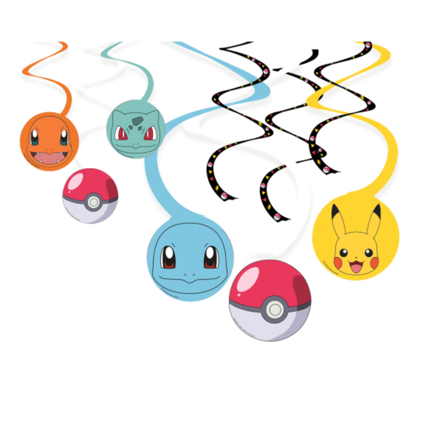 Levně Zavěsné spirály Pokemon 2024 6 ks