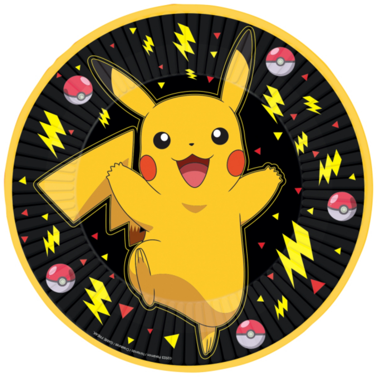 Levně Papírové talíře Pokemon - Pikachu 23 cm, 8 ks