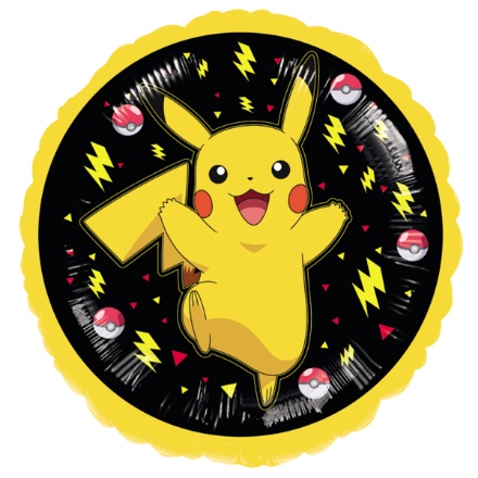 Obrázek Foliový balonek kulatý Pokemon Pikachu 2024, 43 cm