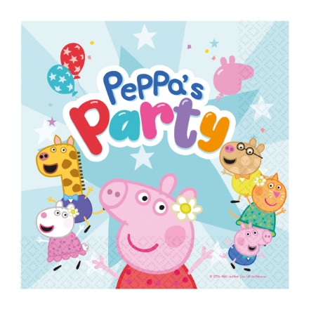 Obrázek Papírové ubrousky prasátko Peppa's party - 16 ks