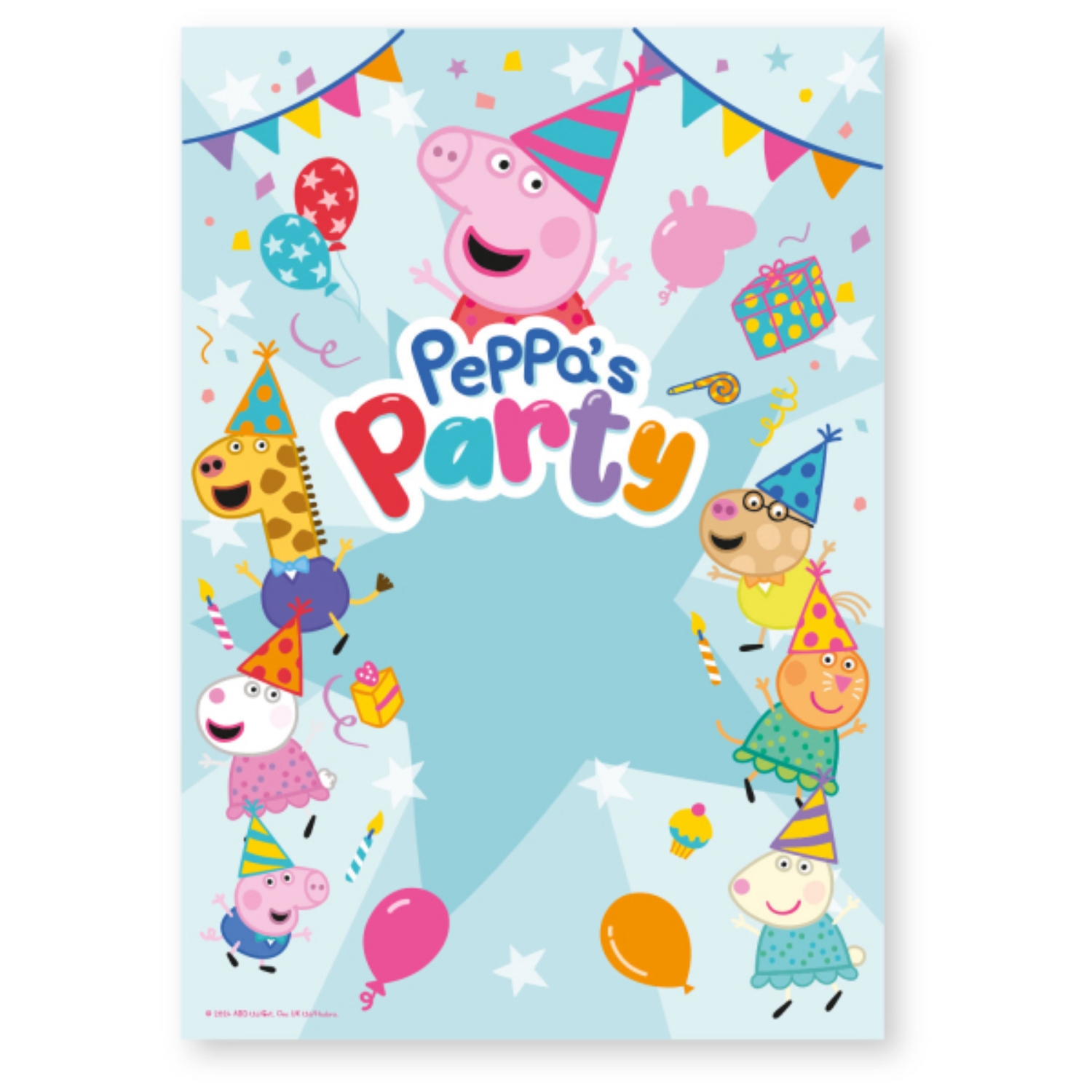 Dekorace na zeď Peppa's party - 2 m x 1,4 m