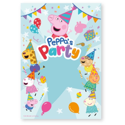 Levně Dekorace na zeď Peppa's party - 2 m x 1,4 m