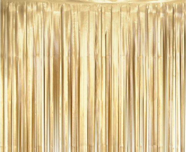 Party závěs - zlatý saténový 100 x 200 cm
