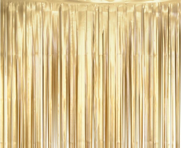 Obrázek z Party závěs - zlatý saténový 100 x 200 cm  