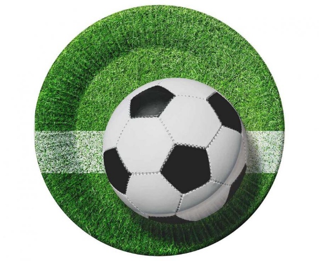 Obrázek z EKO Papírové talíře - Fotbalové hřiště 18 cm - 6 ks  