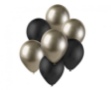 Obrázek Balonkový buket Chrome Prosecco - černá - 7 ks 