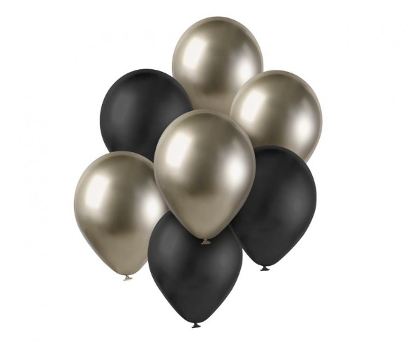 Balonkový buket Chrome Prosecco - černá - 7 ks