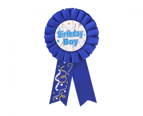 Levně Narozeninový odznak Birthday Boy - modrý
