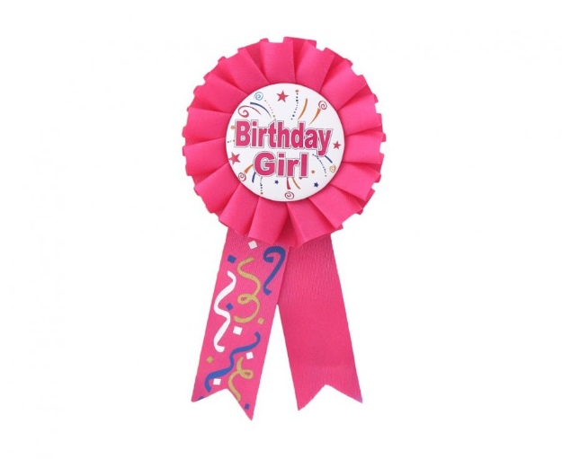 Obrázek z Narozeninový odznak Birthday Girl - růžový 