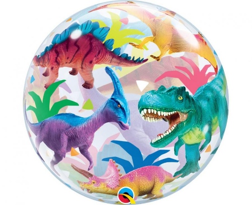 Levně Balonek bublina s potiskem - Dinosauři - 56 cm