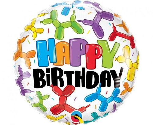 Levně Foliový balonek balonkový pejsci - Happy Birthday - 45 cm