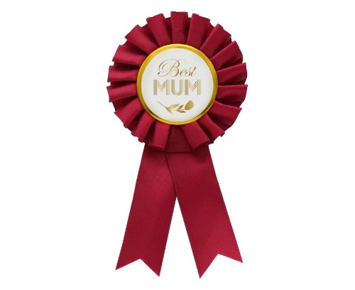 Levně Odznak - Best Mum, bordó