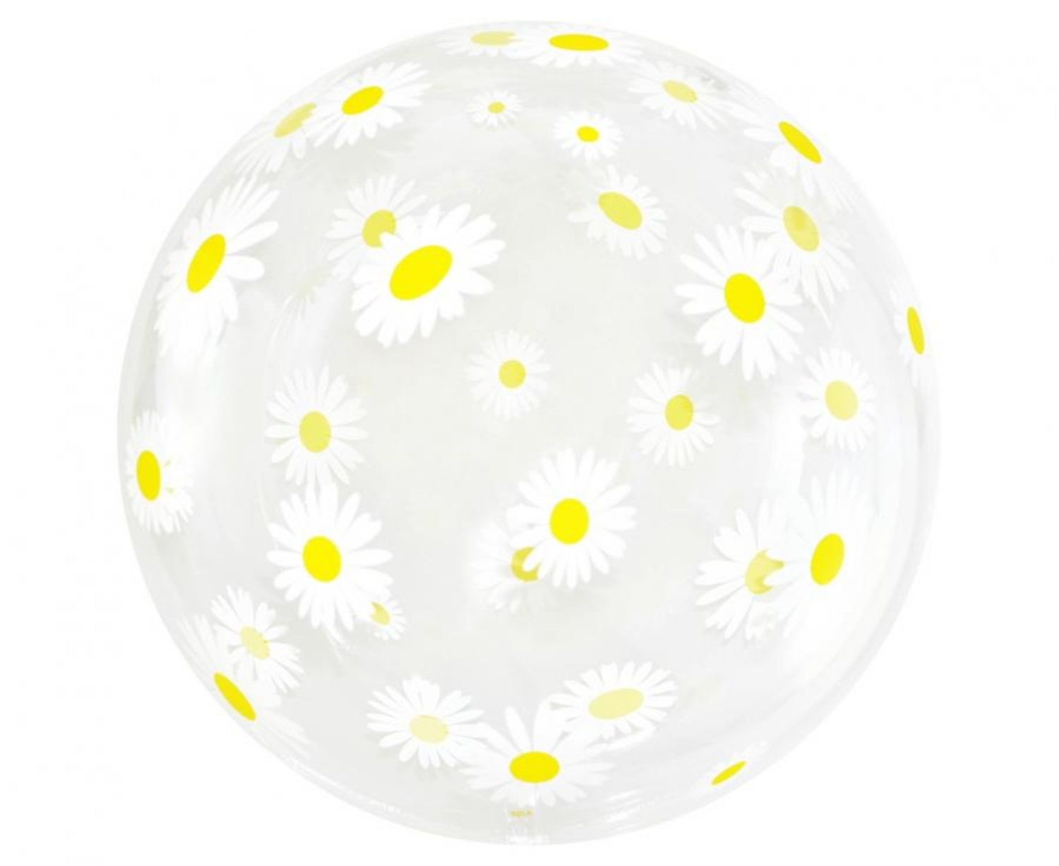 Levně Balonek bublina s potiskem - Kopretiny 51 cm
