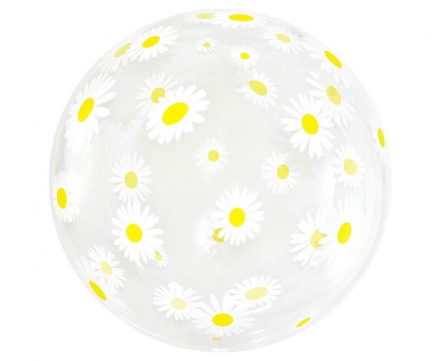 Obrázok z Balónik bublina s potlačou - Kopretiny 51 cm