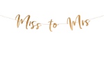 Obrázok z Party nápis Miss To Mrs - rosegold 18 x 76 cm
