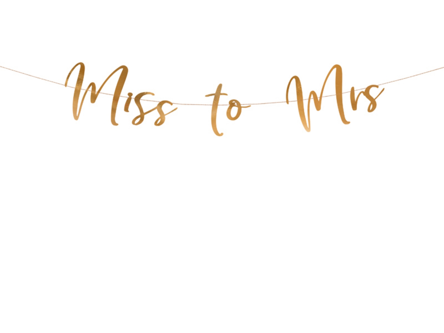 Party nápis Miss To Mrs - rosegold 18 x 76 cm
