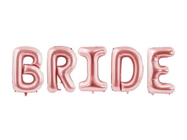 Foliový nápis Bride - rosegold 280 x 86 cm