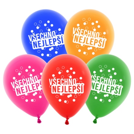 Picture of Printed Balloons Best Wishes New, 25 pcs