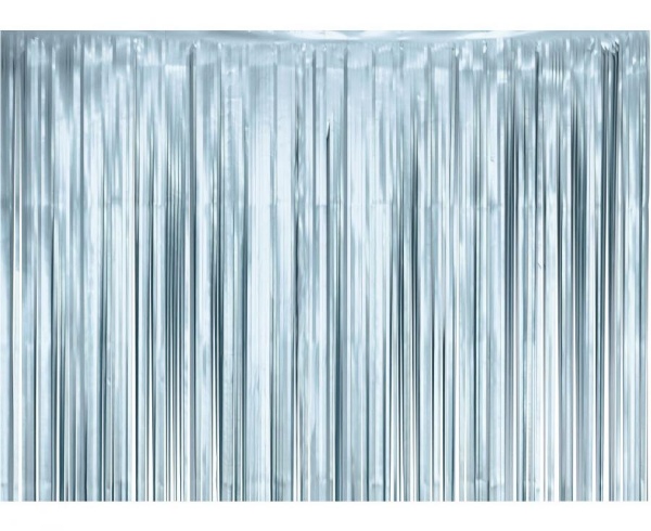 Party závěs - saténový modrý 100 x 200 cm