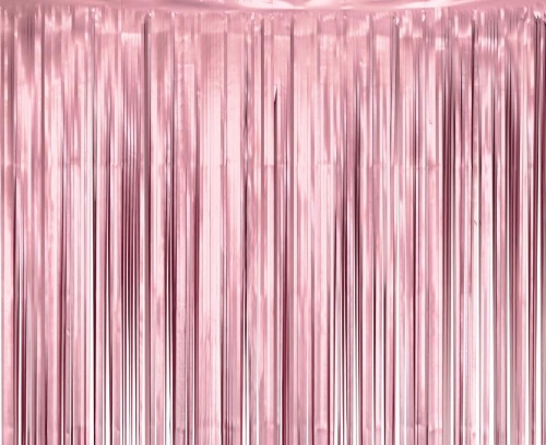 Party závěs - saténový růžový 100 x 200 cm