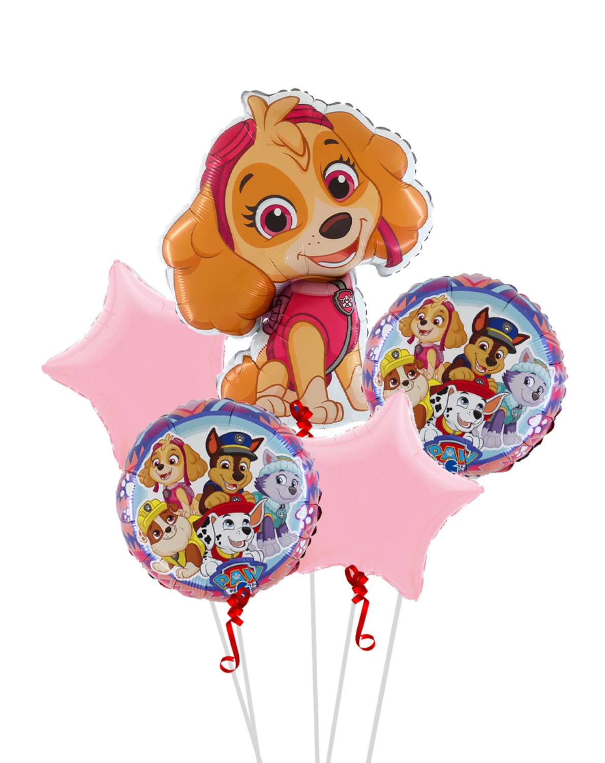 Sada fóliových balonků Tlapková patrola - Skye, 5 ks