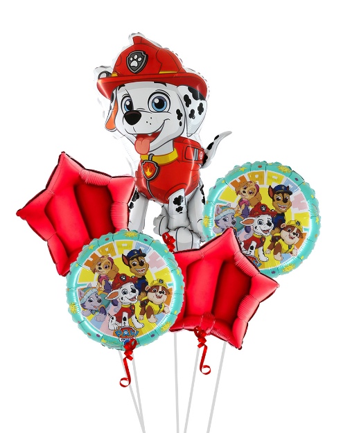 Obrázok z Súprava fóliových balónikov Tlapková patrola - Marshall, 5 ks - BP