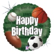 Obrázok z Fóliový balónik - športové lopty - Happy Birthday 46 cm