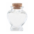 Picture of Glass heart-shaped bottle with cork - 7 cm
