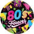 Obrázek Papírové talíře Disco 80s - 23 cm, 6 ks 