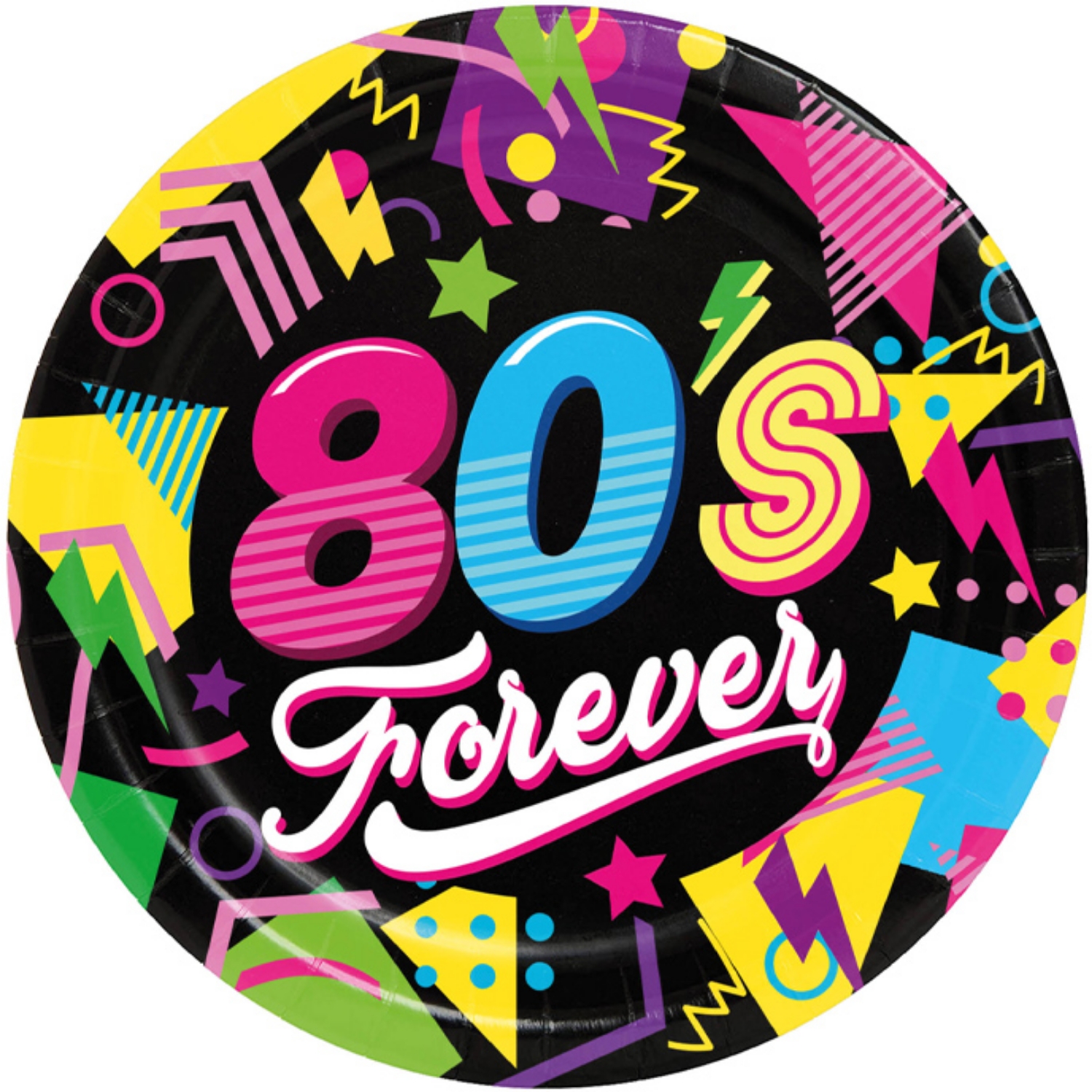 Levně Papírové talíře Disco 80s - 23 cm, 6 ks