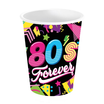 Picture of Papírové party kelímky - Disco 80s - 240 ml, 6 ks