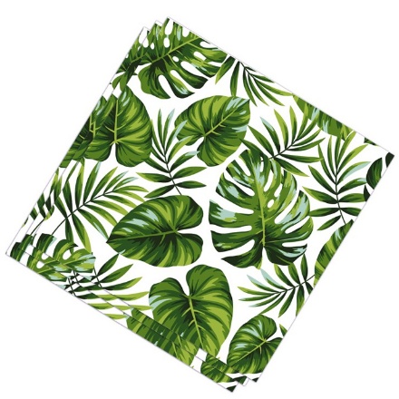 Picture of Paper Napkins Hawaii Green Leaves
