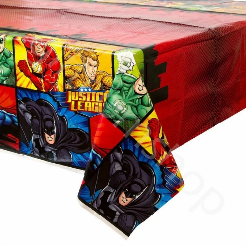 Levně Plastový party ubrus Liga spravedlnosti 137 x 213 cm